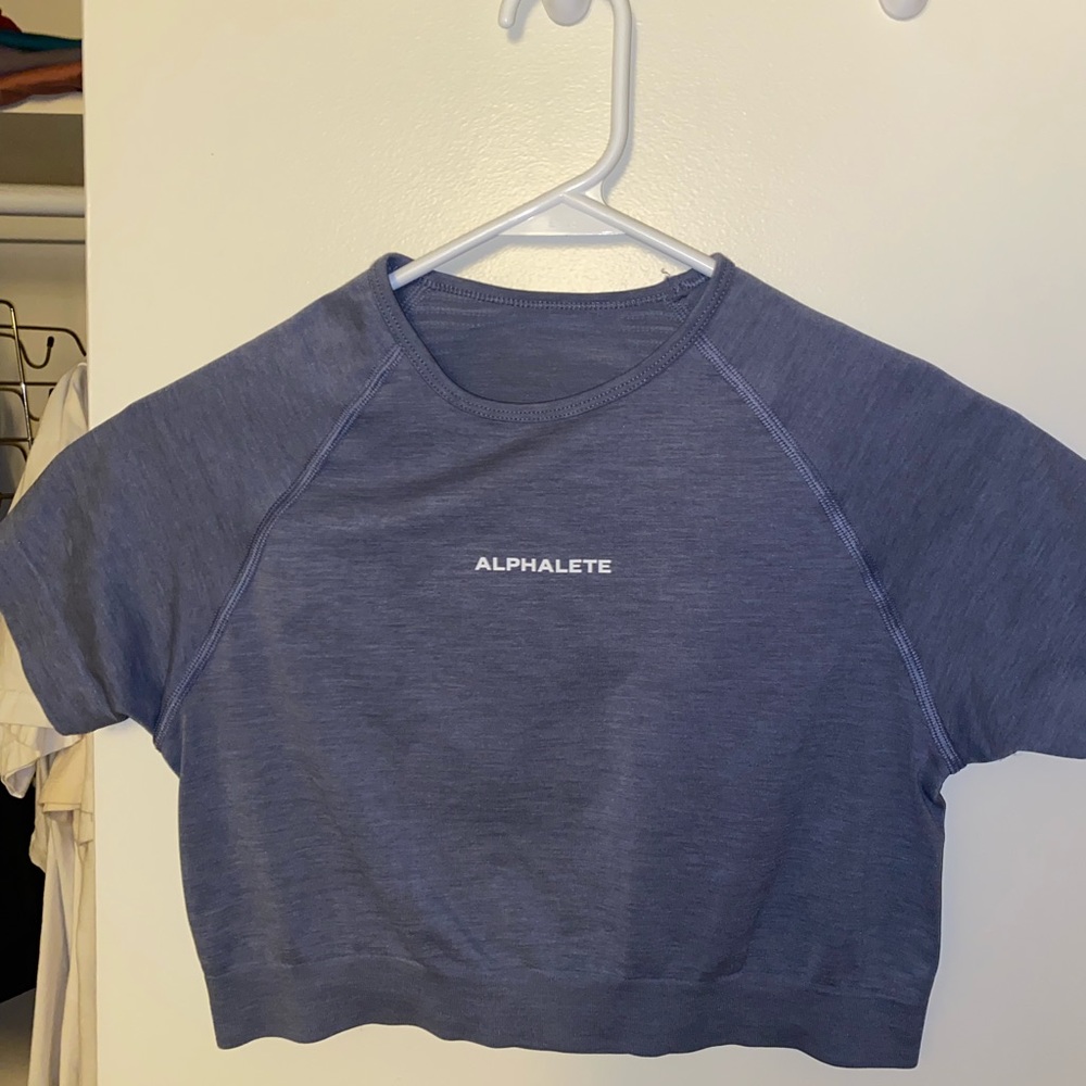 Medium french blue amplify alphalete crop